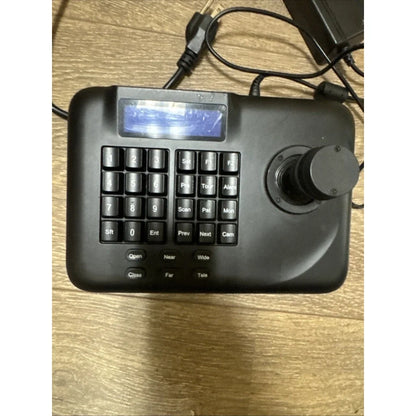Wirepath Surveillance PTZ 3D Controller with black plastic design, keypad, buttons, joystick