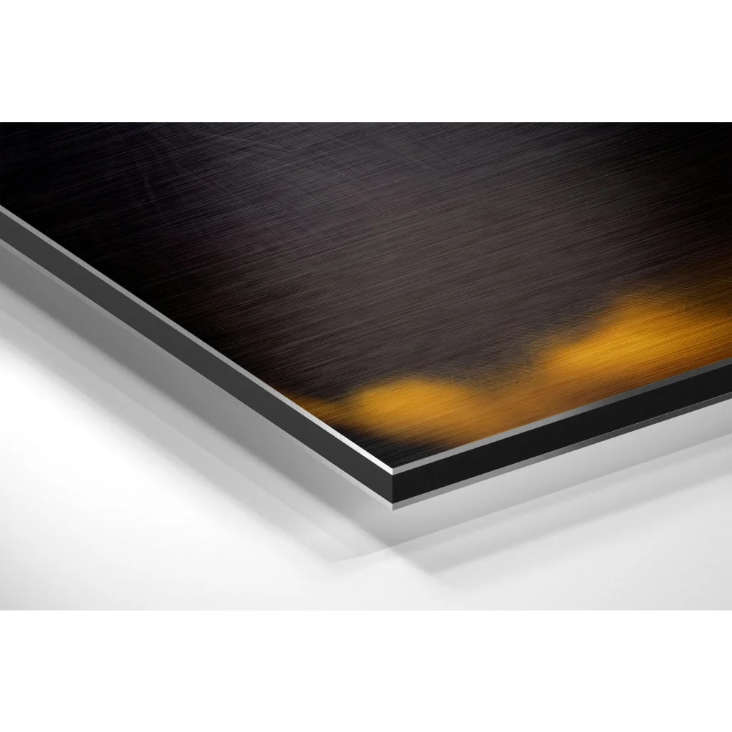 Glass Wall Art Stunning black and gold brushed aluminium dibond chimp art print