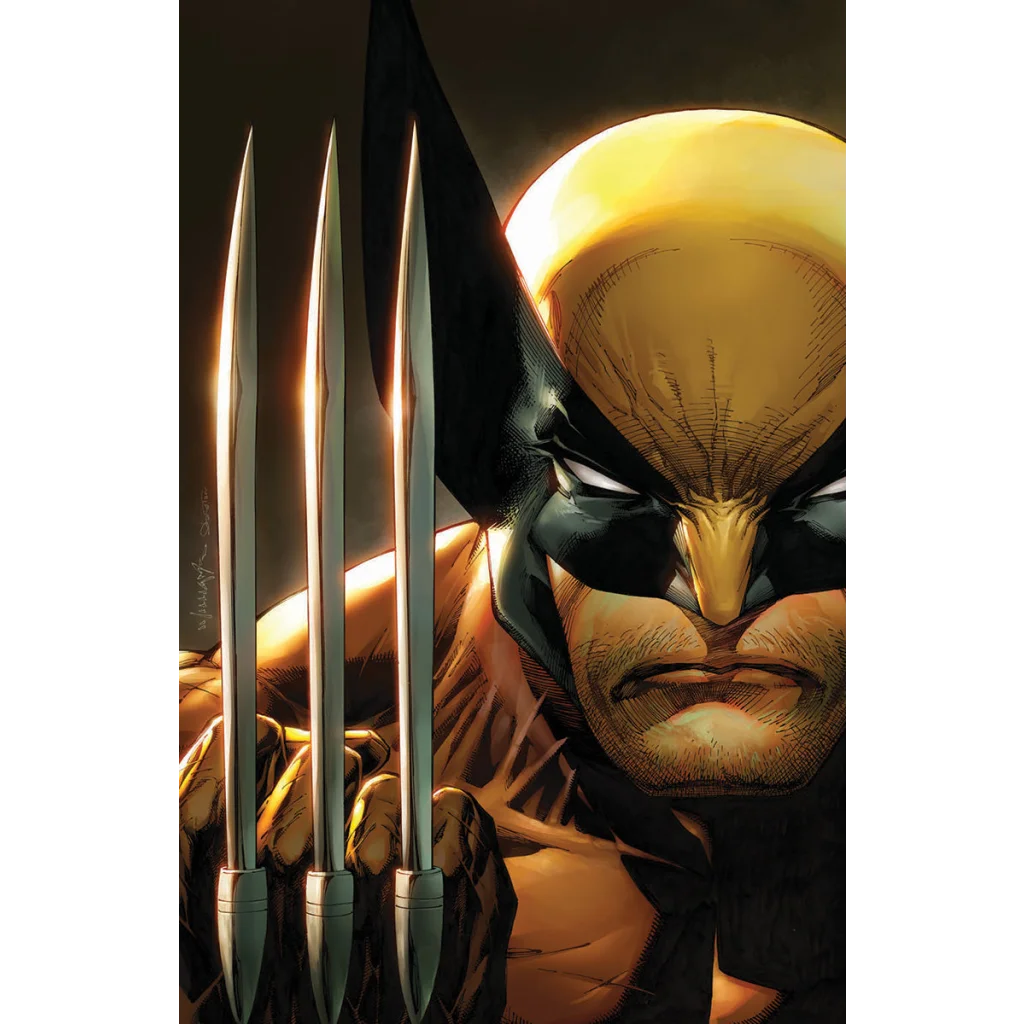 Wolverine in yellow and black costume with claws extended from Wolverine 23 Variant Edition Comic Book