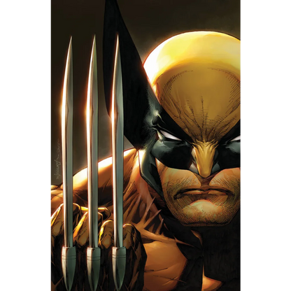 Wolverine in yellow and black costume with claws extended from Wolverine 23 Variant Edition Comic Book