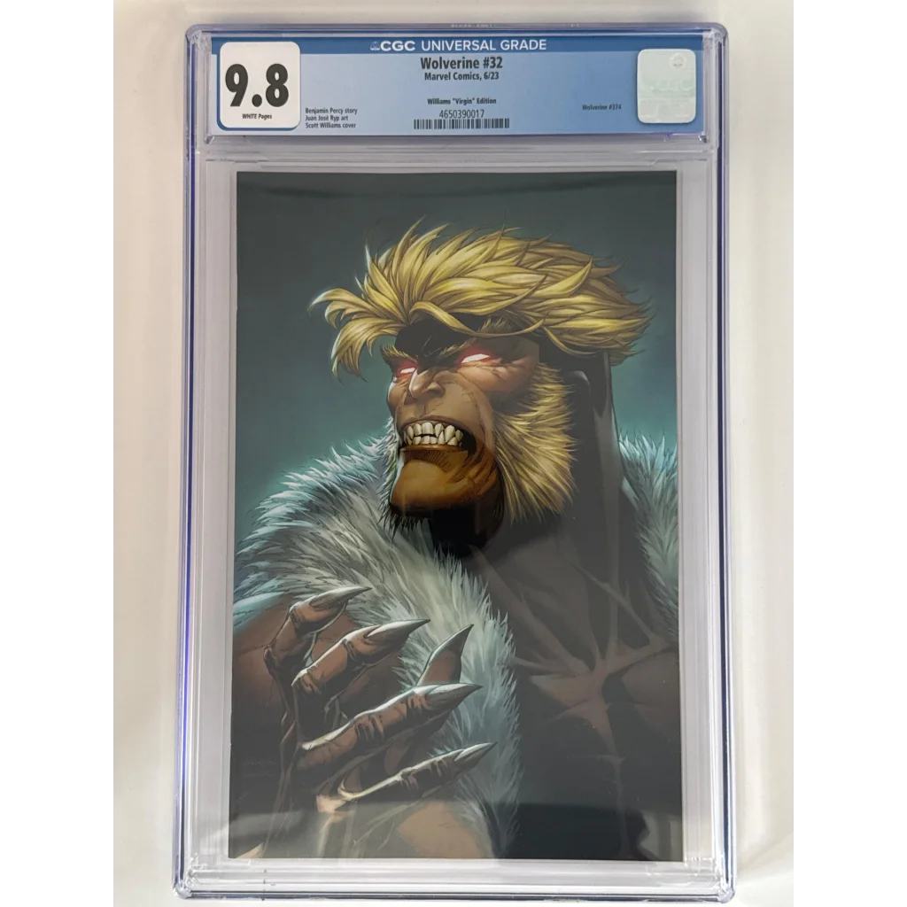 Wolverine 32 CGC 98 blue label Scott Williams variant cover with claws out