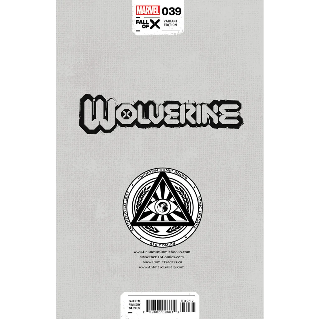 Variant edition of a Wolverine comic book by Stephen Segovia from Unknown Comics Stephen