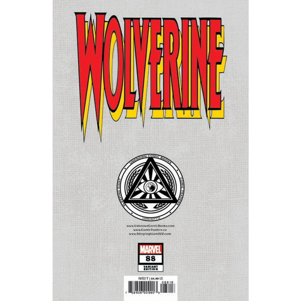 Comic book cover for Wolverine #88 by David Nakayama from Unknown Comics
