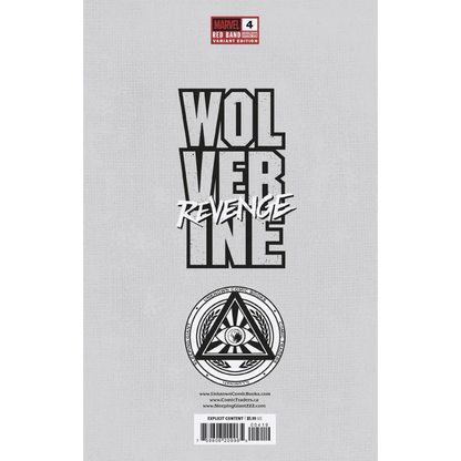 Back cover of Wolverine Red Band #4 comic by Mico Suayan showcasing explicit content