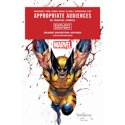 Wolverine comic with red band warning Tyler Kirkham comics exclusive variant