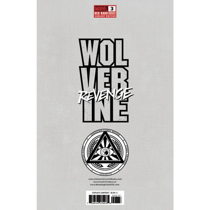 Comic book cover with Wolverine Revenge title in Red Band Kaare Andrews Explicit Content Variant