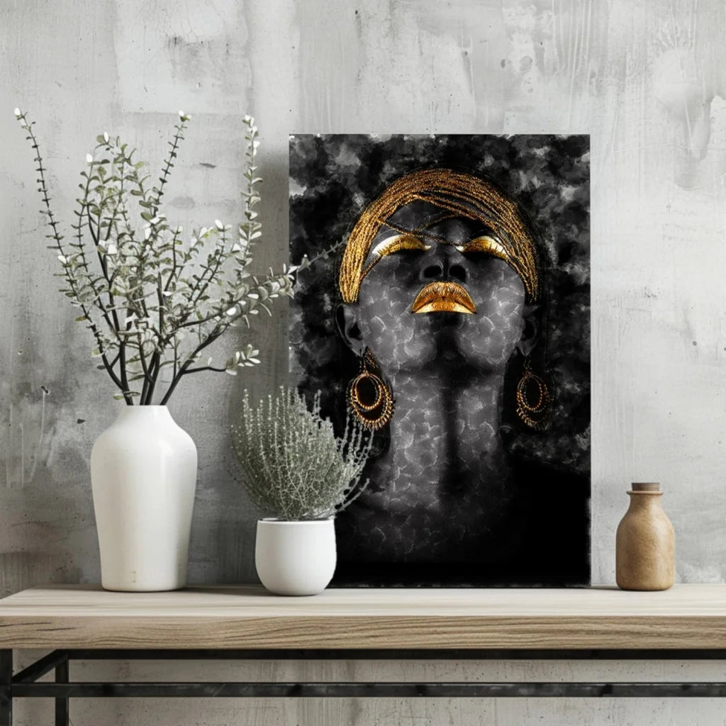 Golden Goddess Insigne Aluminum Print | Glass Wall Art Print | vintageantiquesgifts.com