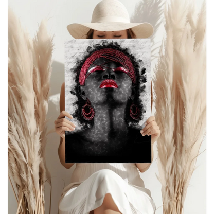 Bold Red Lips Insigne Aluminum Print Portrait | Contemporary Home Wall Art | vintageantiquesgifts.com