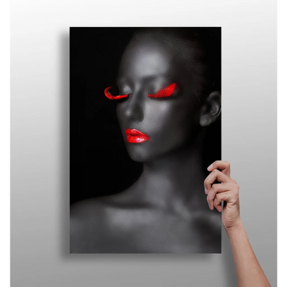 Spicy Red Lips Portrait Insigne Aluminum Print | Insigneart USA | vintageantiquesgifts.com