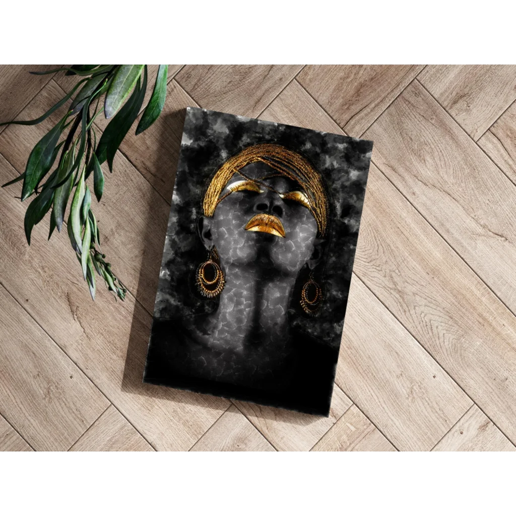 Golden Goddess Insigne Aluminum Print | Modern Wall Art Decor | vintageantiquesgifts.com