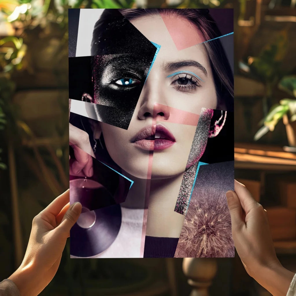 Geometric Woman Portrait on Insigne Aluminum Prints