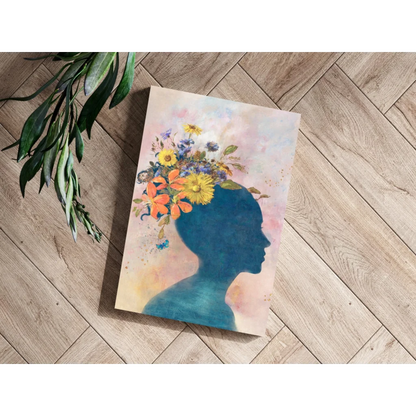 Floral Silhouette Insigne Aluminum Prints for Your Wall | Modern Wall Art Decor | vintageantiquesgifts.com