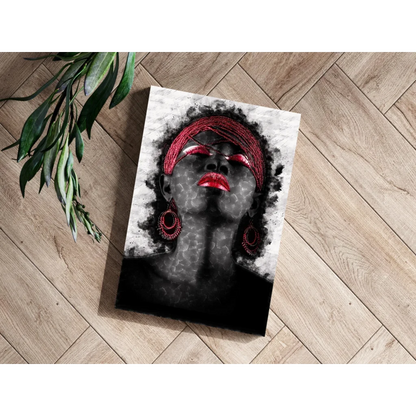 Bold Red Lips Insigne Aluminum Print Portrait | Modern Wall Art Decor | vintageantiquesgifts.com