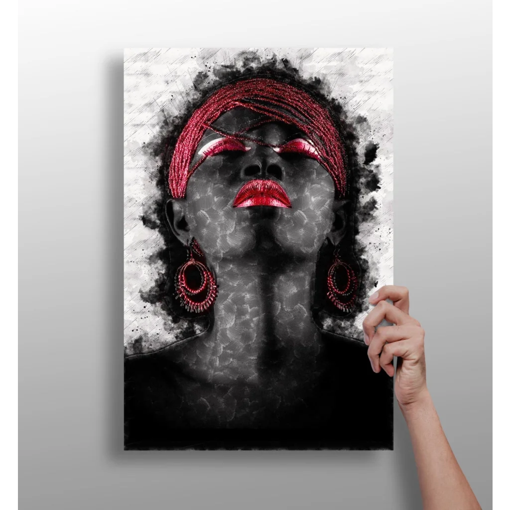 Bold Red Lips Insigne Aluminum Print Portrait | Insigneart USA | vintageantiquesgifts.com