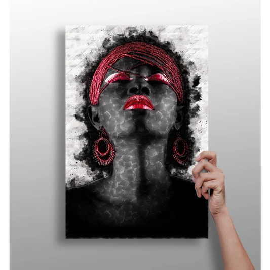 Bold Red Lips Insigne Aluminum Print Portrait | Insigneart USA | vintageantiquesgifts.com
