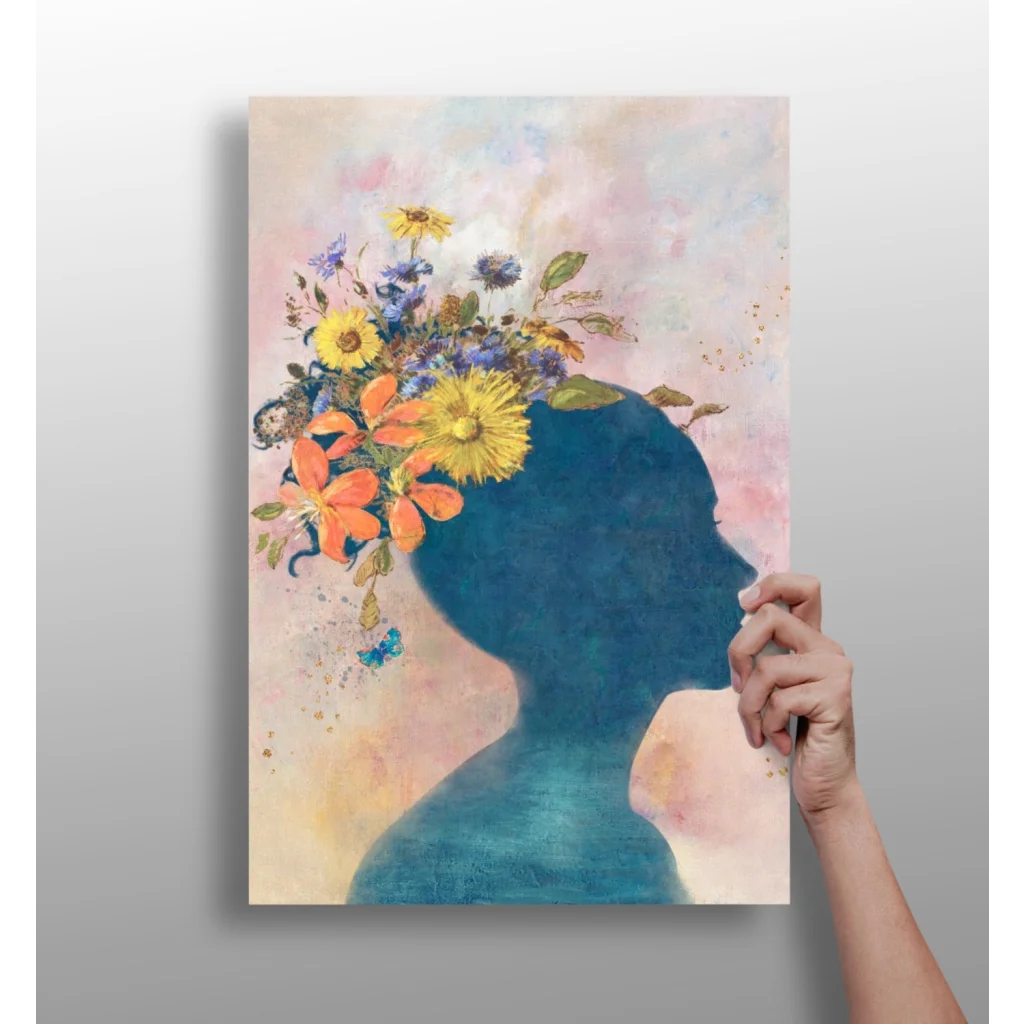 Floral Silhouette Insigne Aluminum Prints for Your Wall | Insigneart USA | vintageantiquesgifts.com