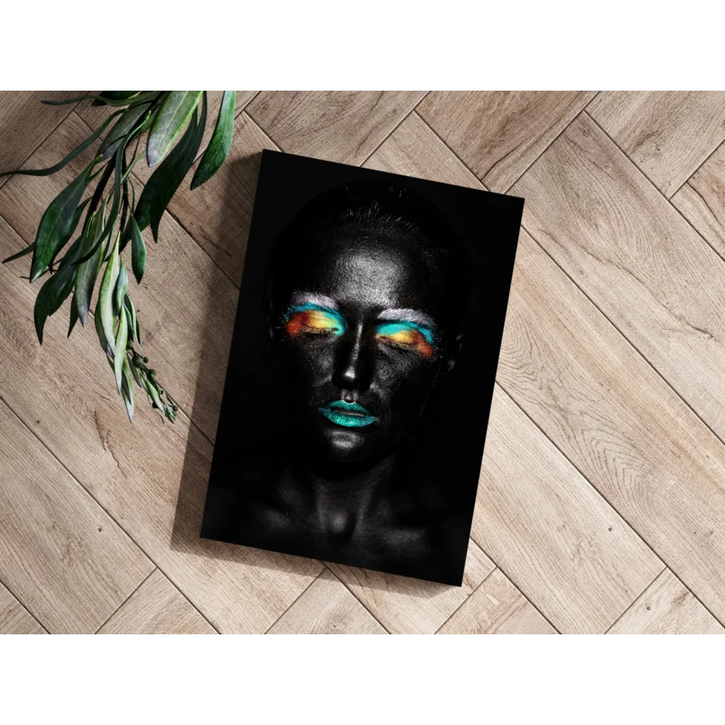 Rainbow Eye Makeup Insigne Aluminum Print for Bold Home Decor | Modern Wall Art Decor | vintageantiquesgifts.com