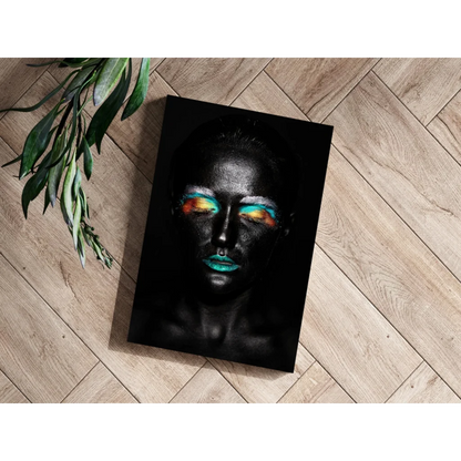 Rainbow Eye Makeup Insigne Aluminum Print for Bold Home Decor | Modern Wall Art Decor | vintageantiquesgifts.com