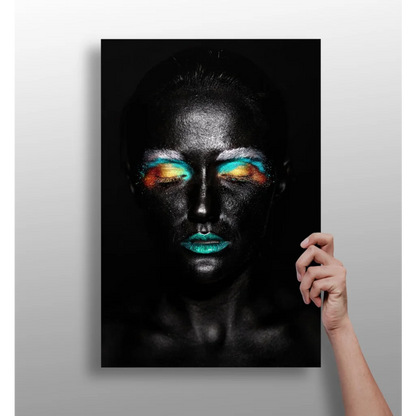Rainbow Eye Makeup Insigne Aluminum Print for Bold Home Decor | Insigneart USA | vintageantiquesgifts.com