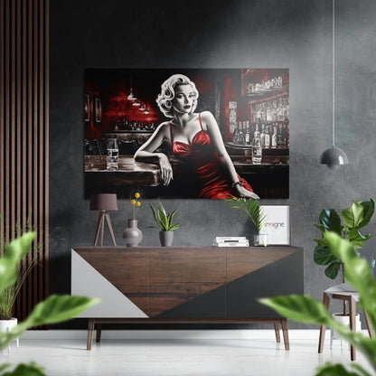 Stunning Brushed Aluminium Dibond Marilyn Monroe Wall Art | Insigneart USA | vintageantiquesgifts.com