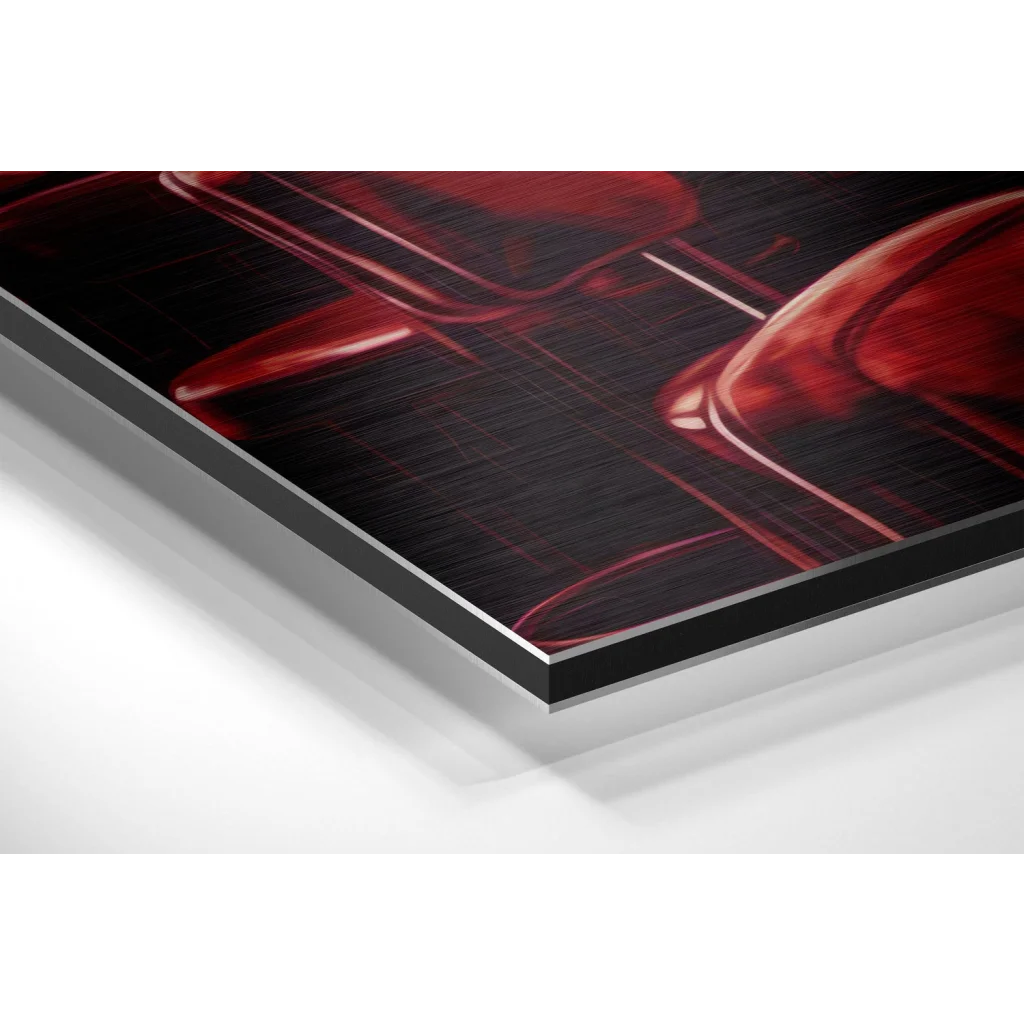 Glass Wall Art Stunning Marilyn Monroe brushed aluminium dibond wall art in red abstract design