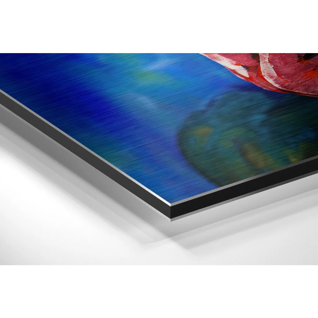 Glass Wall Art Woman Brushed Aluminium Dibond Wall Art