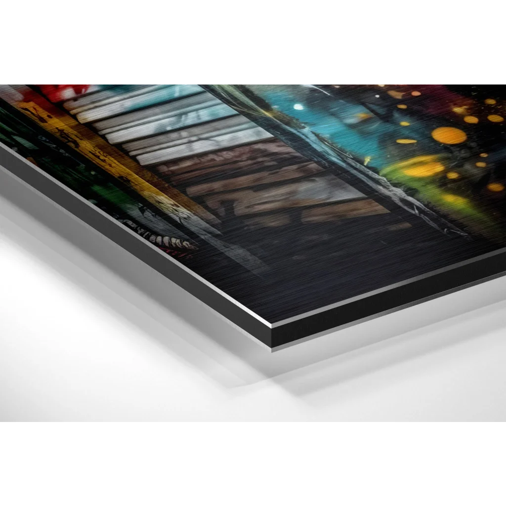 Stunning Abstract Art on Brushed Aluminium Dibond Panel | Glass Wall Art Print | vintageantiquesgifts.com