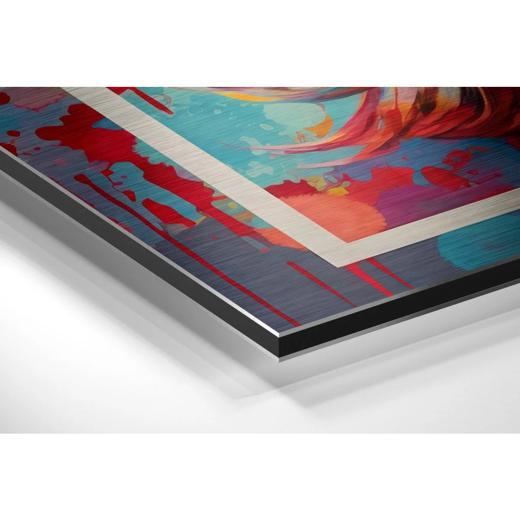 Glass Wall Art Woman Brushed Aluminum Dibond Wall Art