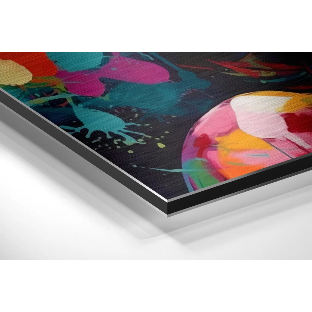 Glass Wall Art Woman Brushed Aluminum Dibond Wall Art