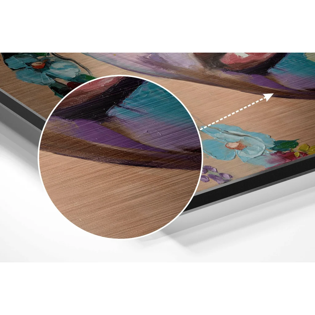 Woman of Flowers Brushed Aluminium Dibond Wall Art