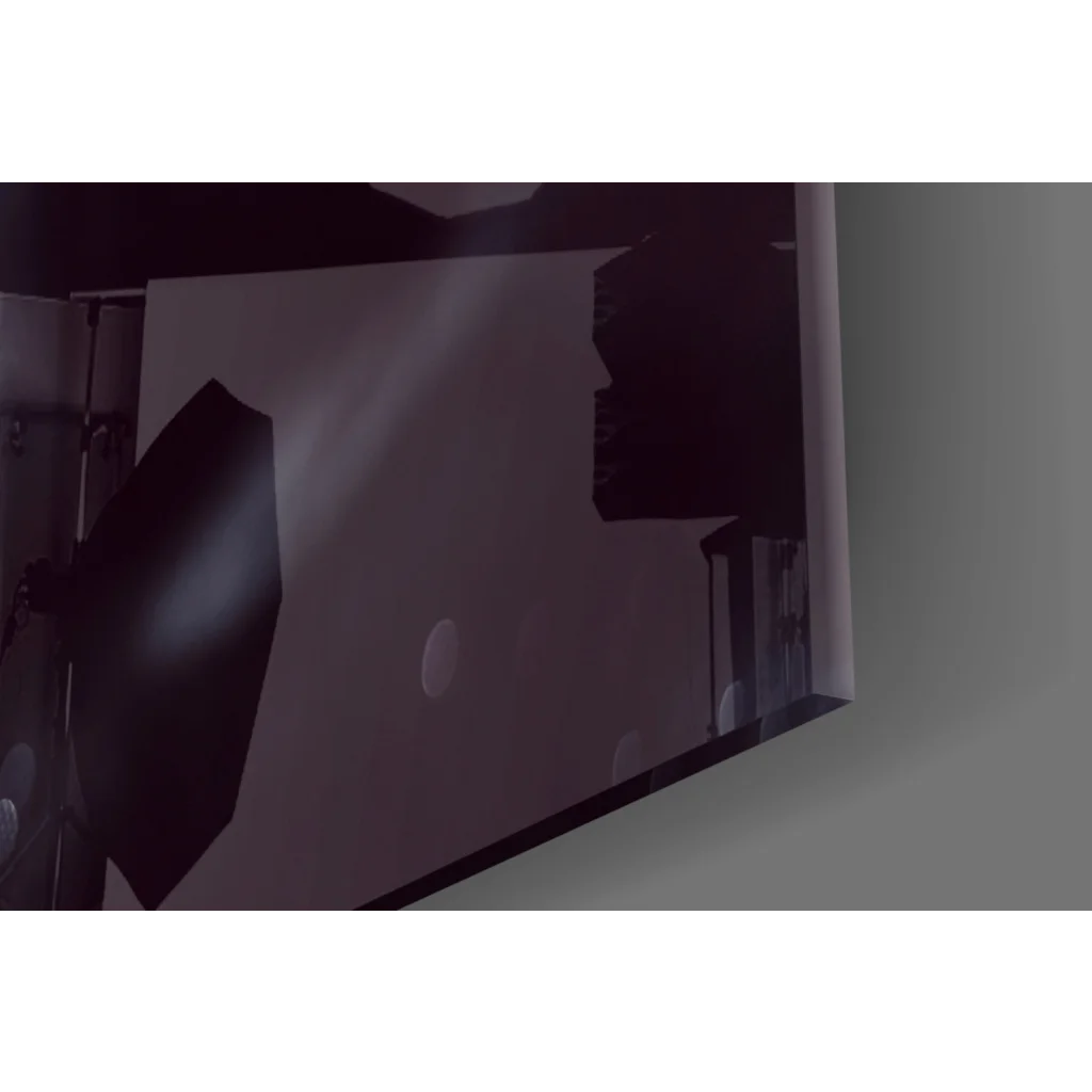 Sleek tempered glass art monitor in vibrant colors