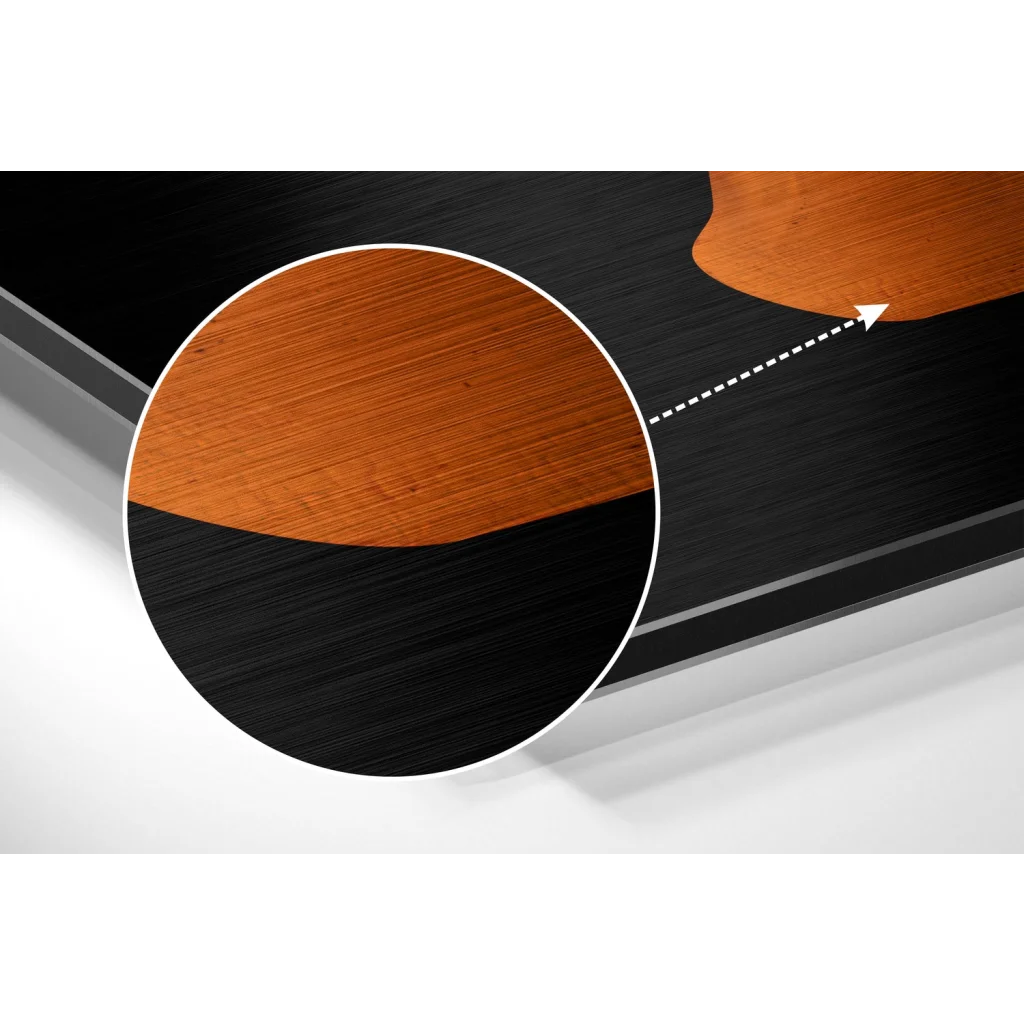 Stunning Orange Abstract Art on Brushed Aluminium Dibond | Modern Wall Art Decor | vintageantiquesgifts.com