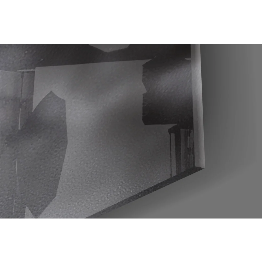 Black and white minimalist corner in stunning glass wall art