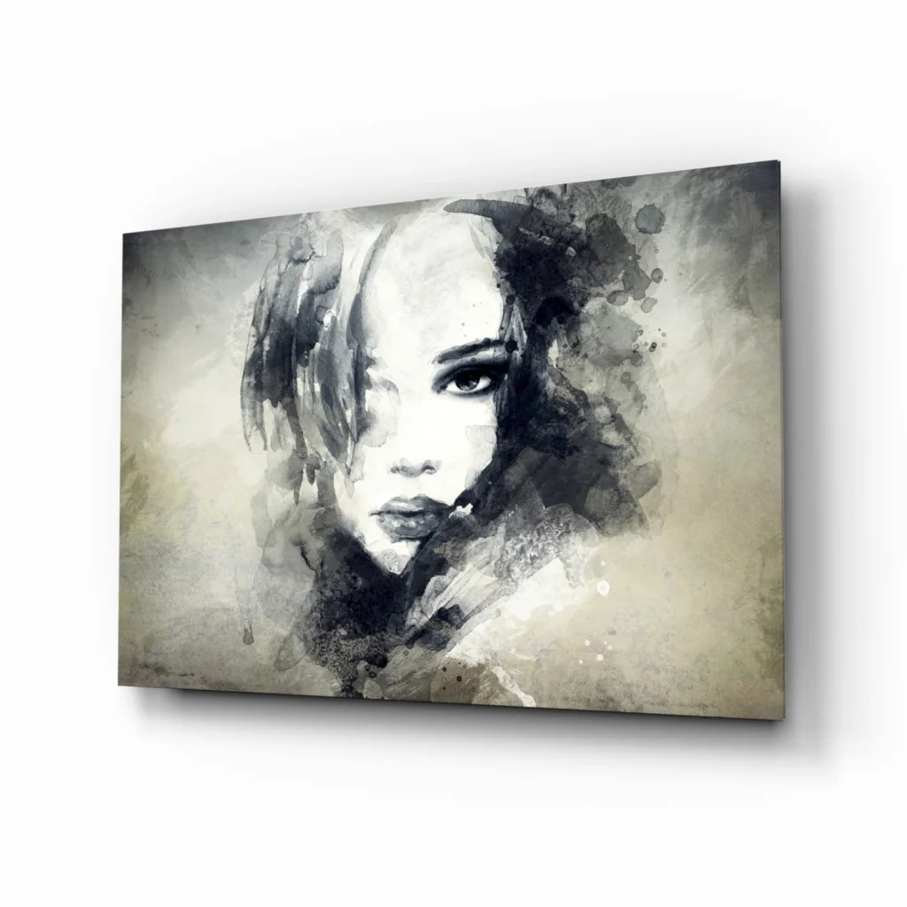 Expressive Eyes Monochrome Canvas Wall Art Portrait | Insigneart USA | vintageantiquesgifts.com