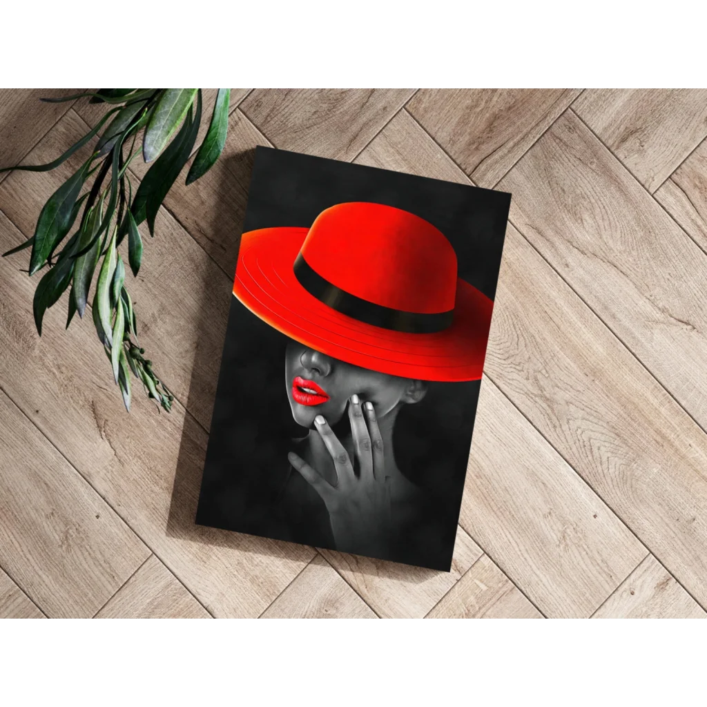 Red Fedora Insigne Aluminum Prints for Bold Modern Walls | Modern Wall Art Decor | vintageantiquesgifts.com