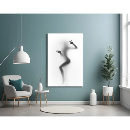 Blurred Silhouette Glass Wall Art Canvas Print | Contemporary Home Wall Art | vintageantiquesgifts.com