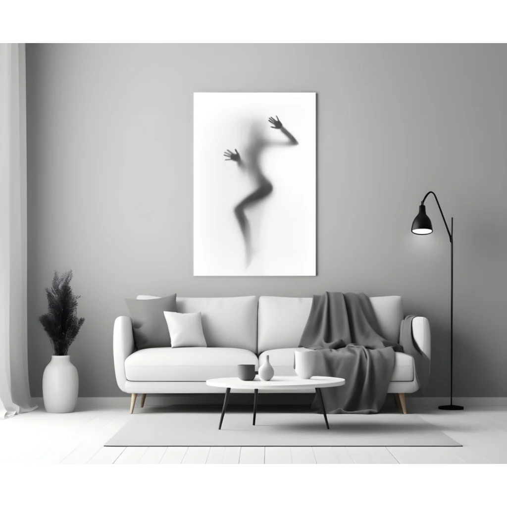 Blurred Silhouette Glass Wall Art Canvas Print | Modern Wall Art Decor | vintageantiquesgifts.com