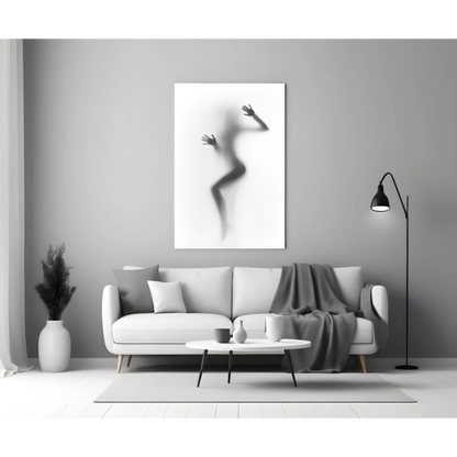Blurred Silhouette Glass Wall Art Canvas Print | Modern Wall Art Decor | vintageantiquesgifts.com