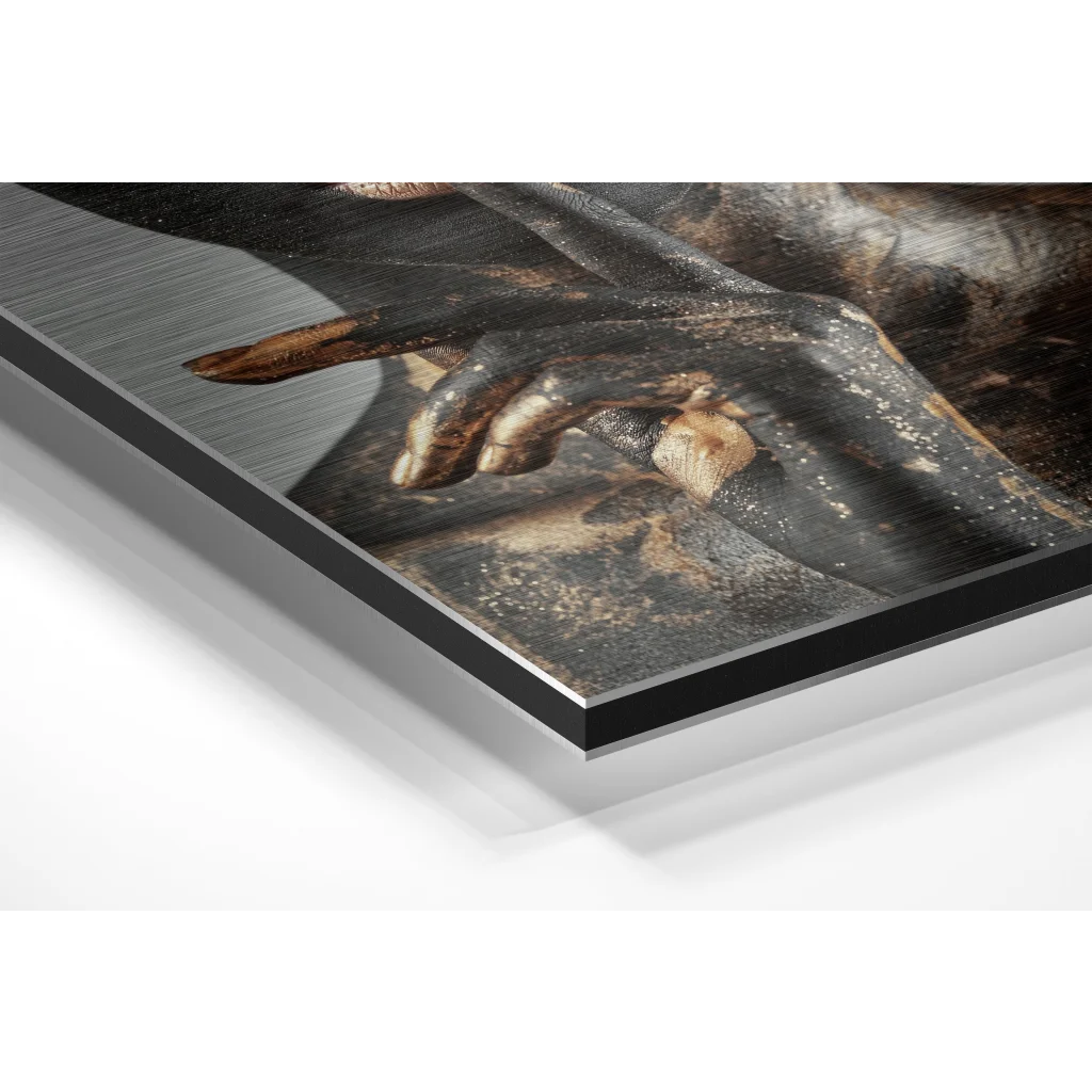 Women Brushed Aluminium Dibond Wall Art