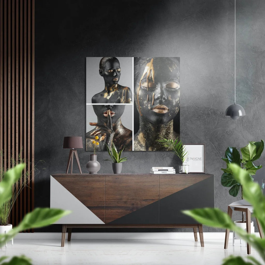 Women Brushed Aluminium Dibond Wall Art