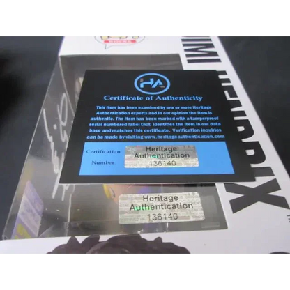 Certificate of authenticity for Wood Harris Signed Jimi Hendrix Funko Pop with Heritage COA