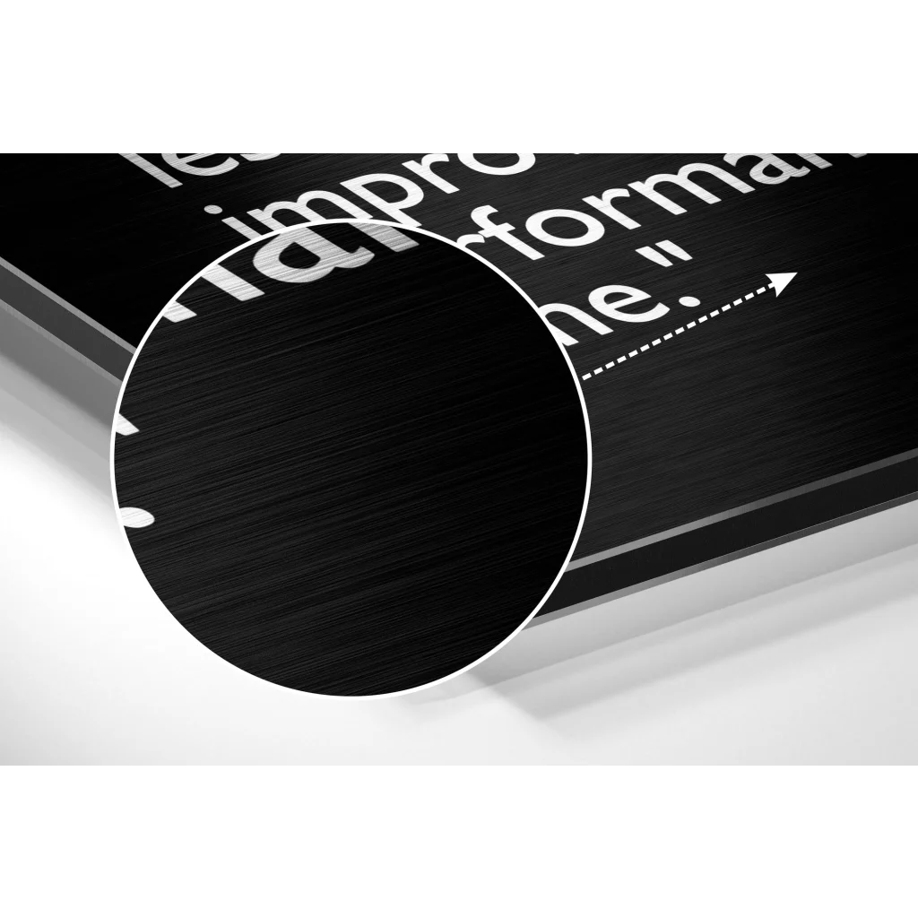 Brushed aluminium dibond Malcolm X motivational plaque