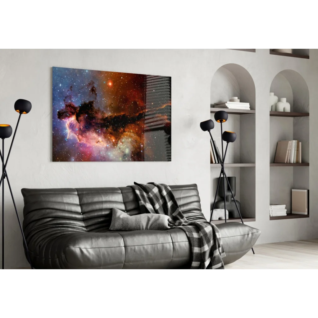 Stunning Cosmic Nebula Canvas Wall Art With Swirling Galaxy Colors | Contemporary Home Wall Art | vintageantiquesgifts.com