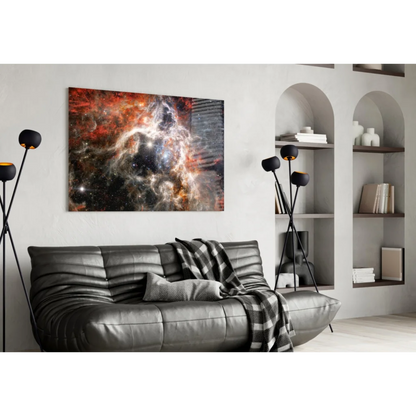 Cosmic Nebula Galaxy Glass Wall Art Print | Contemporary Home Wall Art | vintageantiquesgifts.com