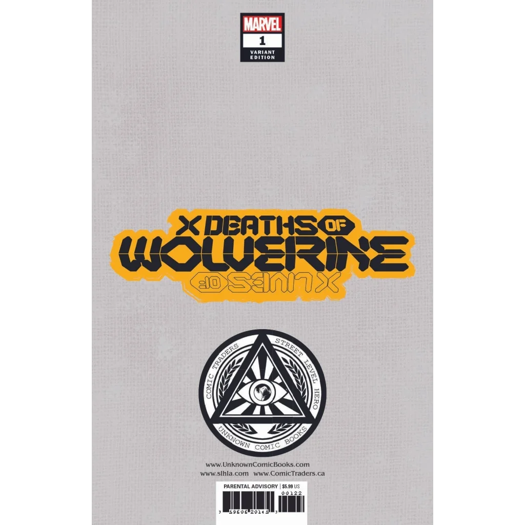 Comic book cover for X Deaths of Wolverine Issue 1 Variant Edition