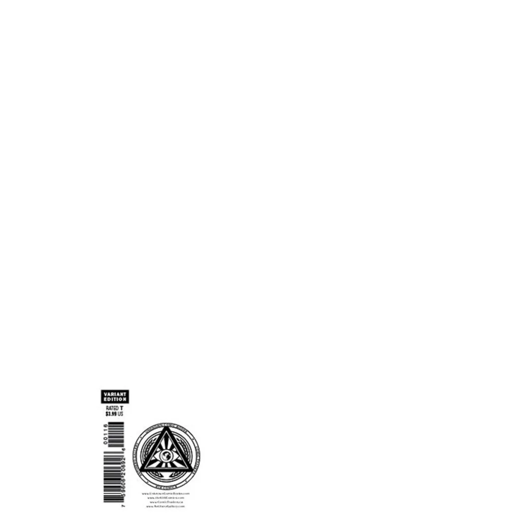 Blank comic book variant cover for X-Men 101 Facsimile Edition with mystical symbol and barcode