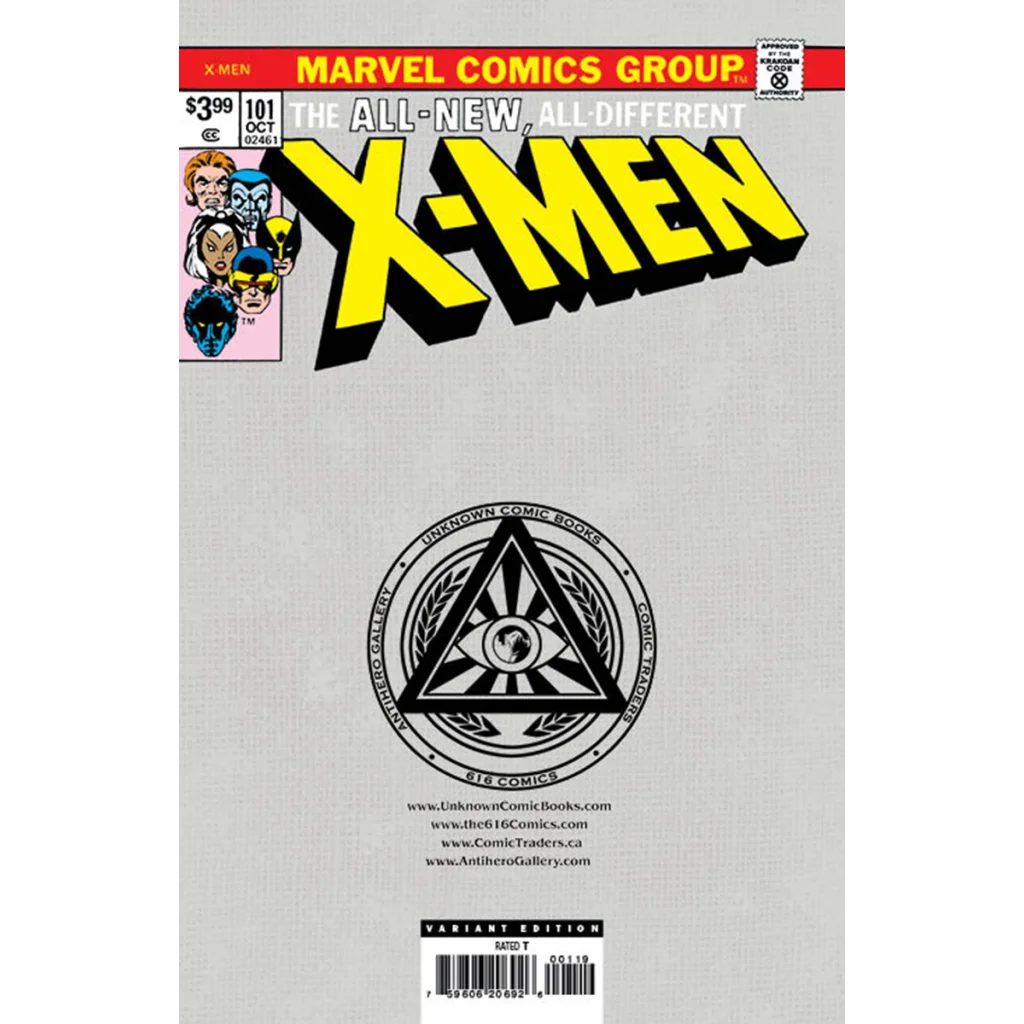Modern comic book facsimile edition featuring X-Men variant cover by Nathan Szerdy