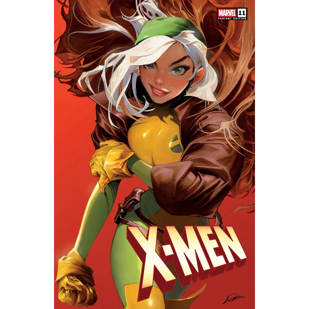 Marvel X-Men comic book cover with Rogue in green and yellow by Alexander Lozano