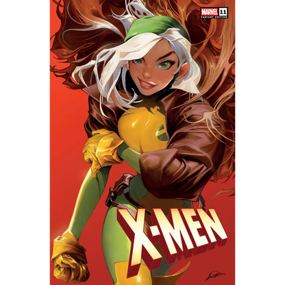 Marvel X-Men comic book cover with Rogue in green and yellow by Alexander Lozano