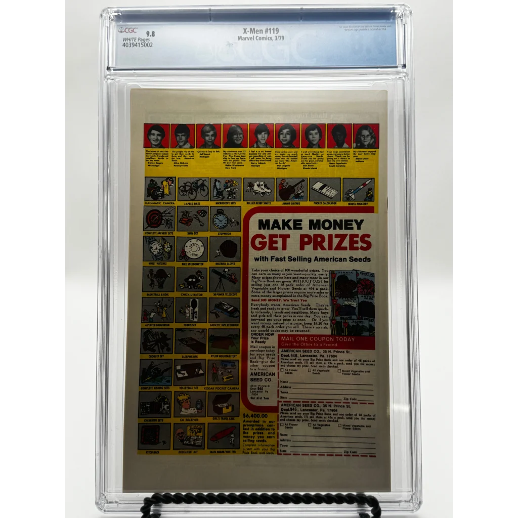 Vintage X-Men #119 CGC 9.8 blue label by Terry Austin with seed ad